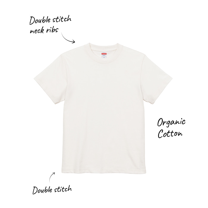 [5225-01] 8.8oz 오가닉 코튼 티셔츠
